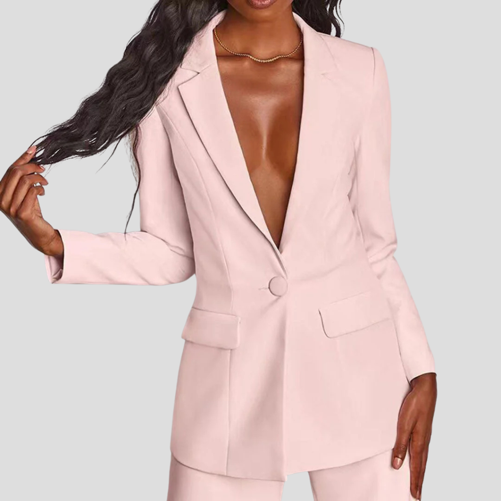Tailored Notch Lapel Blazer and Trouser Set