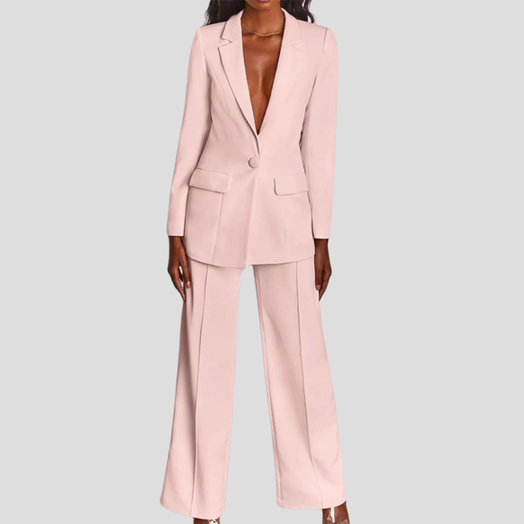 Tailored Notch Lapel Blazer and Trouser Set