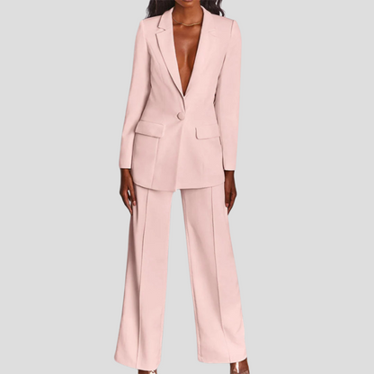 Tailored Notch Lapel Blazer and Trouser Set