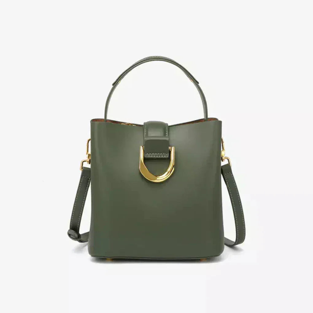 Davy | Women's Bucket Handbag with Gold Buckle