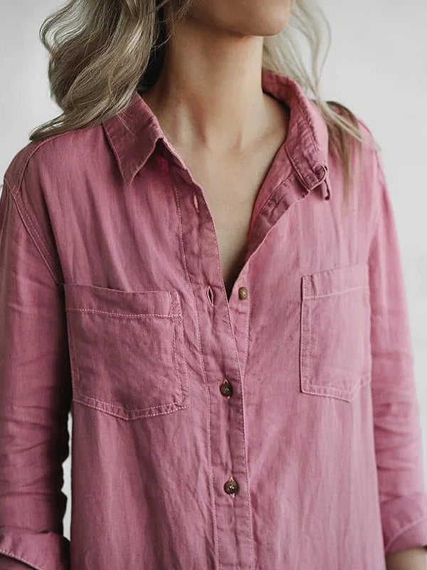 Women's Relaxed Linen Jumpsuit with Pockets