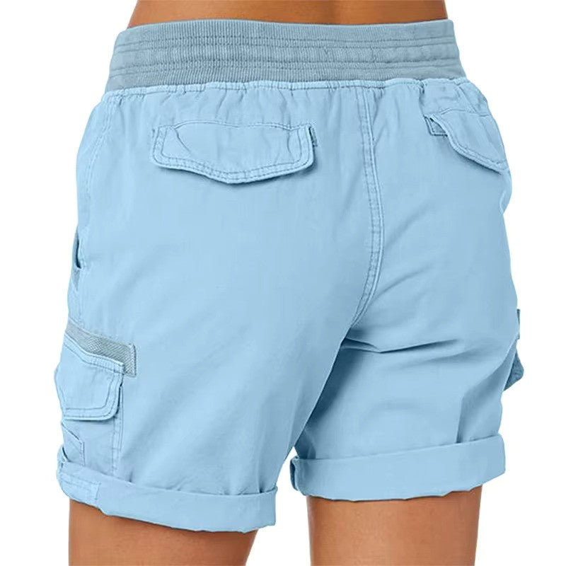 Women's Cotton Blend Cargo Shorts for Casual Wear