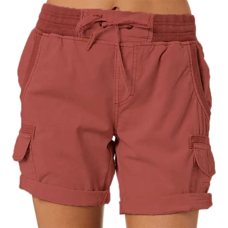 Women's Cotton Blend Cargo Shorts for Casual Wear