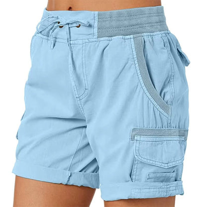 Women's Cotton Blend Cargo Shorts for Casual Wear