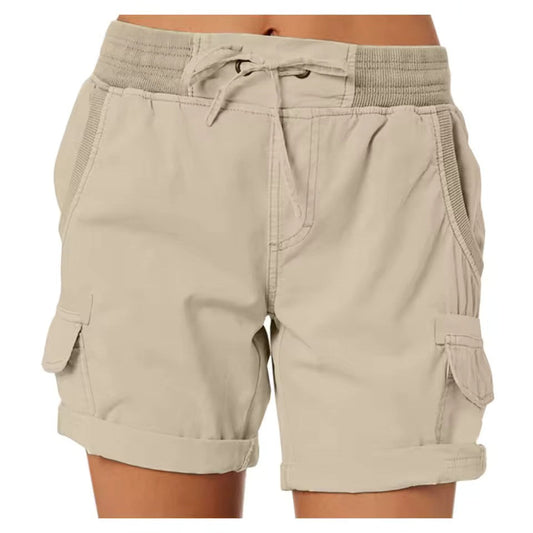 Women's Cotton Blend Cargo Shorts for Casual Wear
