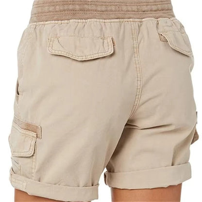 Women's Cotton Blend Cargo Shorts for Casual Wear