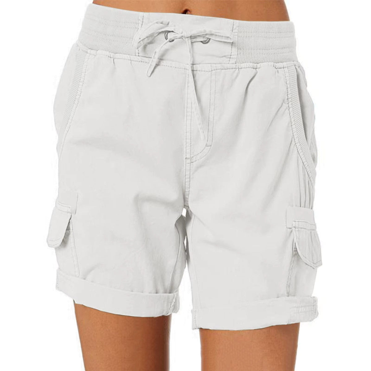 Women's Cotton Blend Cargo Shorts for Casual Wear
