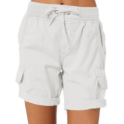 Women's Cotton Blend Cargo Shorts for Casual Wear