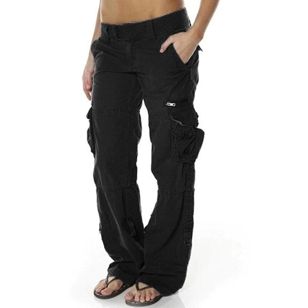 Women's Utility Cargo Pants with Multiple Pockets