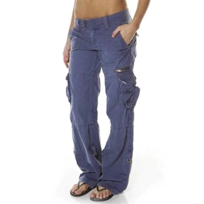 Women's Utility Cargo Pants with Multiple Pockets