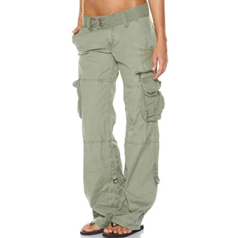 Women's Utility Cargo Pants with Multiple Pockets