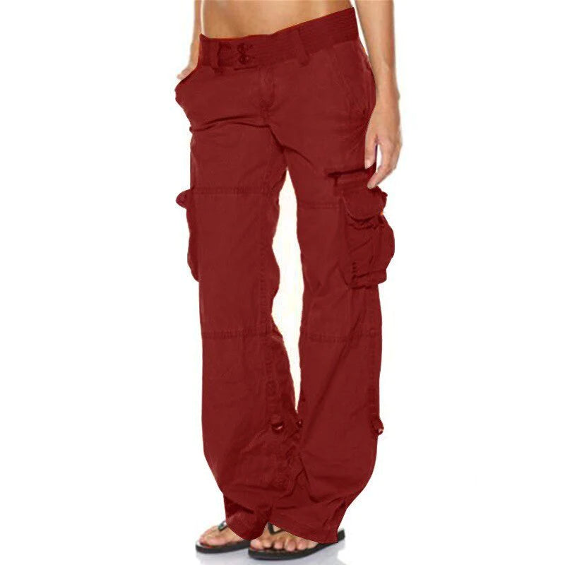 Women's Utility Cargo Pants with Multiple Pockets