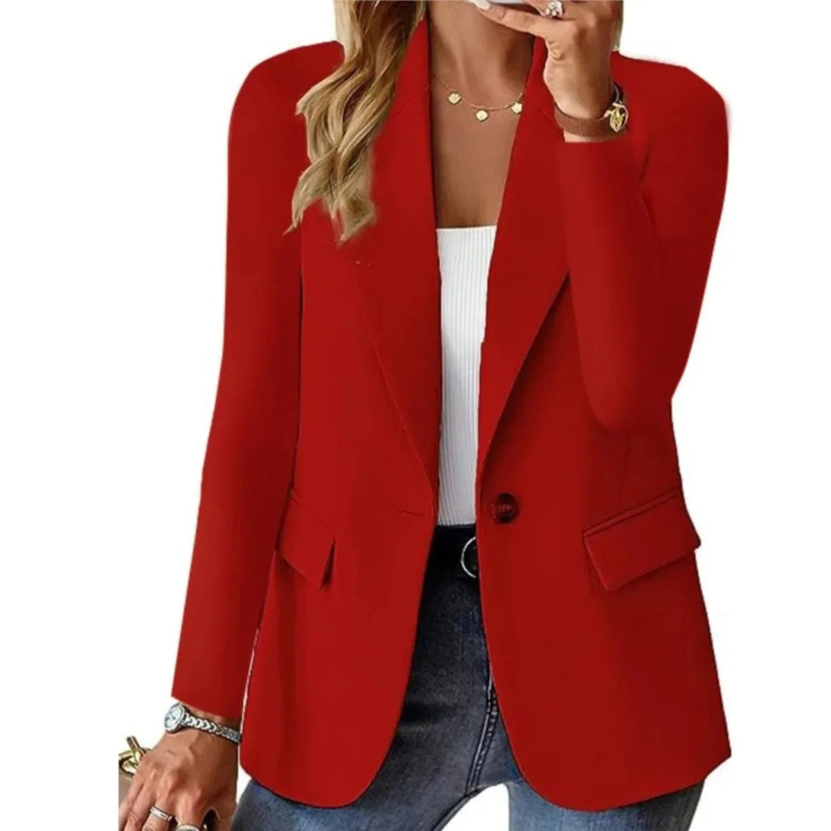 Women's Single-Button Tailored Blazer
