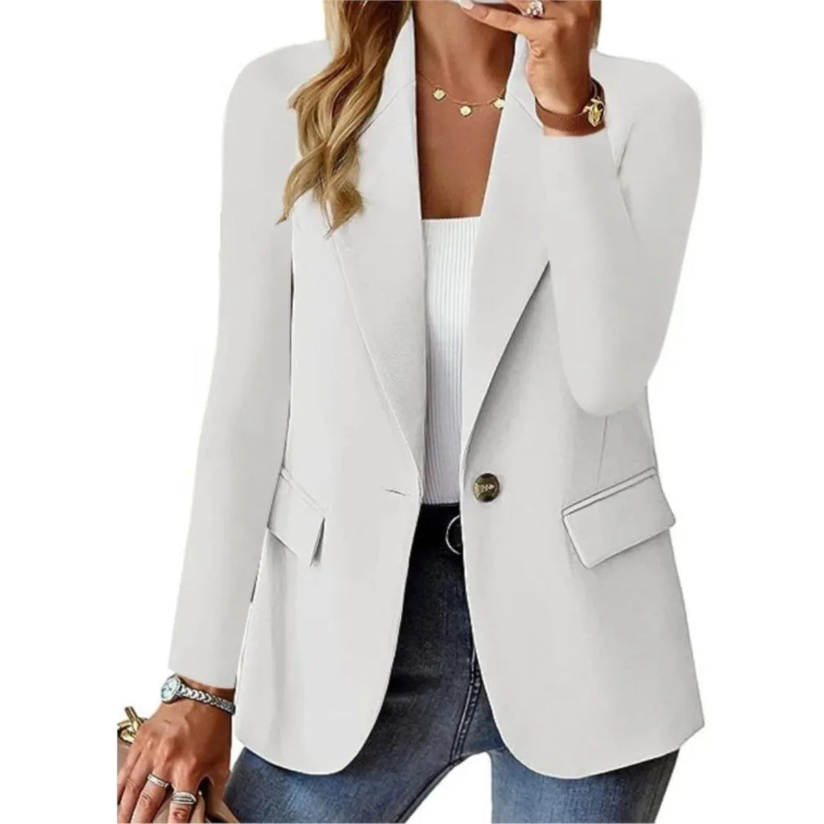 Women's Single-Button Tailored Blazer