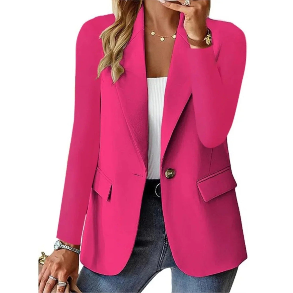Women's Single-Button Tailored Blazer