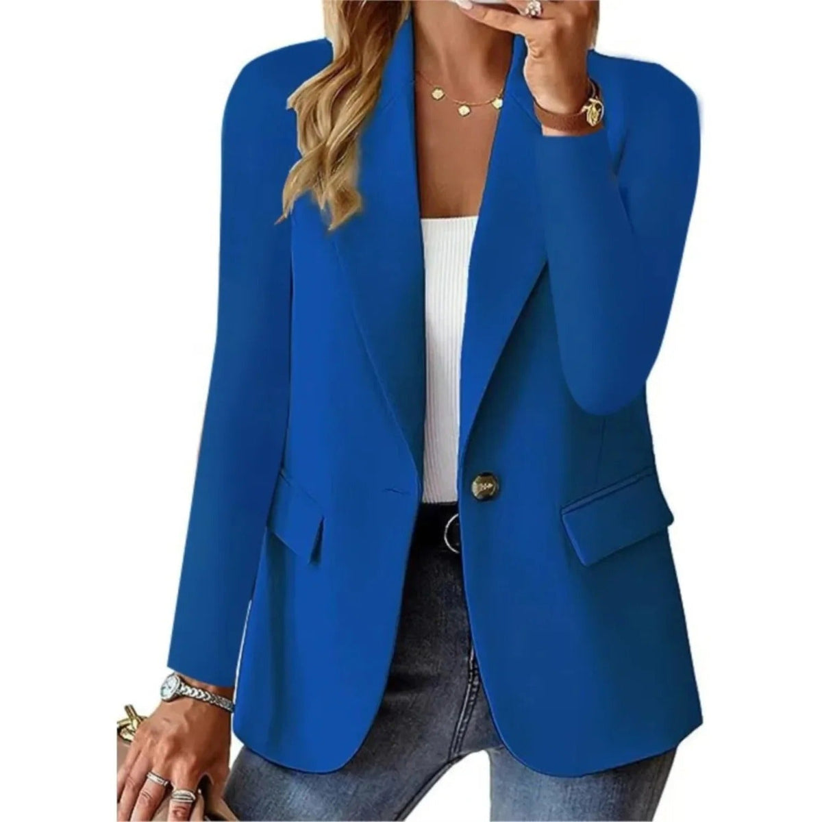 Women's Single-Button Tailored Blazer