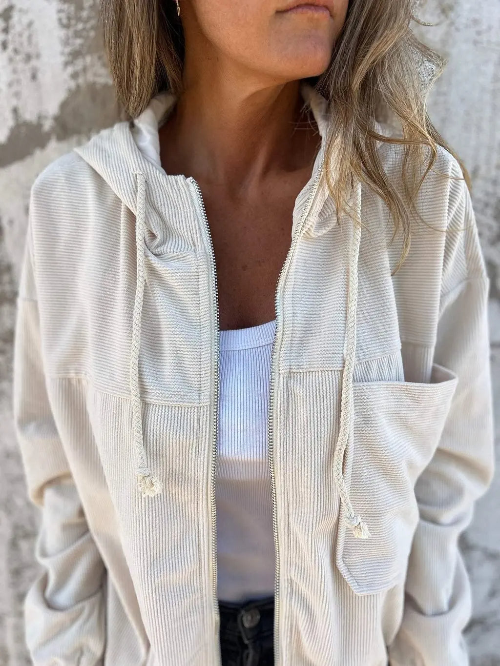 Cozy Corduroy Hooded Jacket