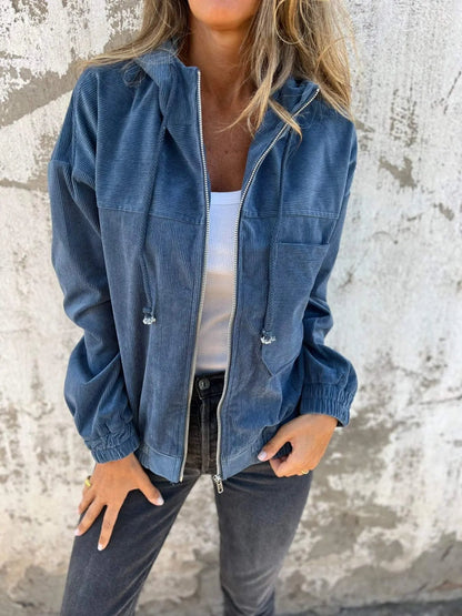 Cozy Corduroy Hooded Jacket