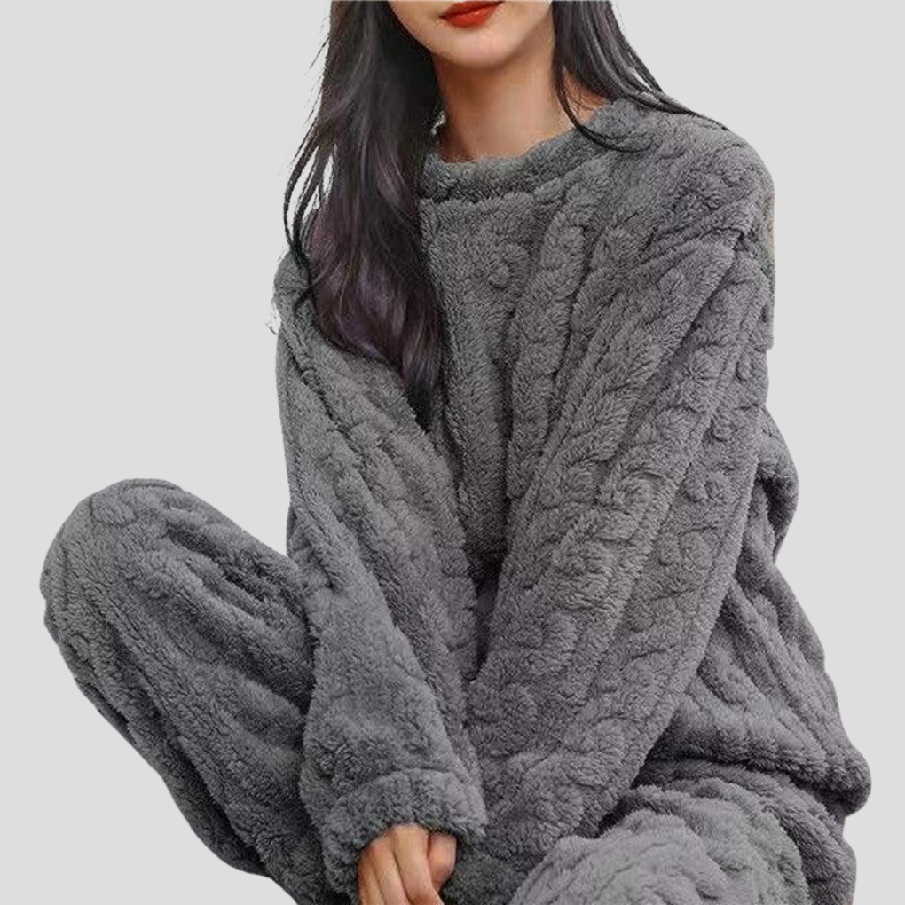 Plush Textured Loungewear Set