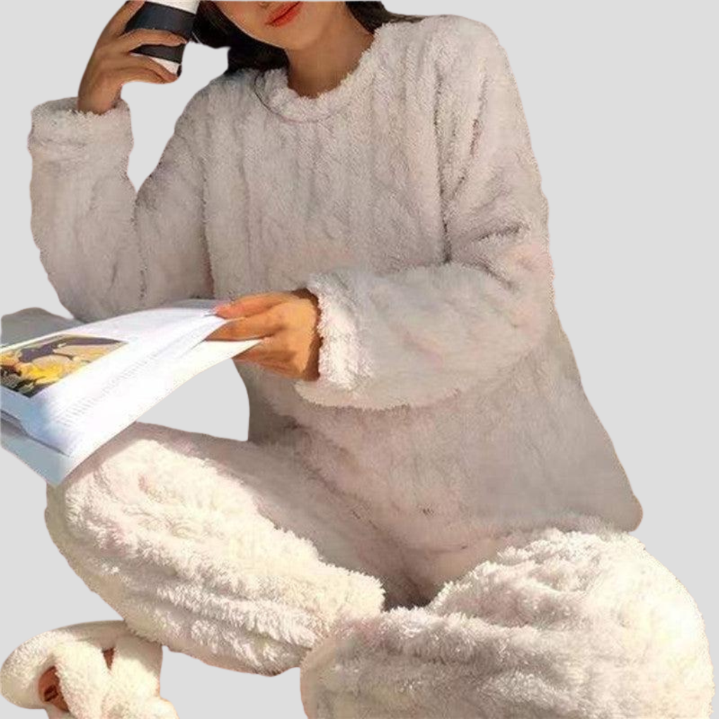 Plush Textured Loungewear Set