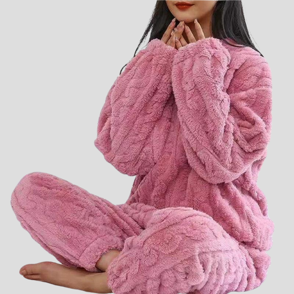 Plush Textured Loungewear Set