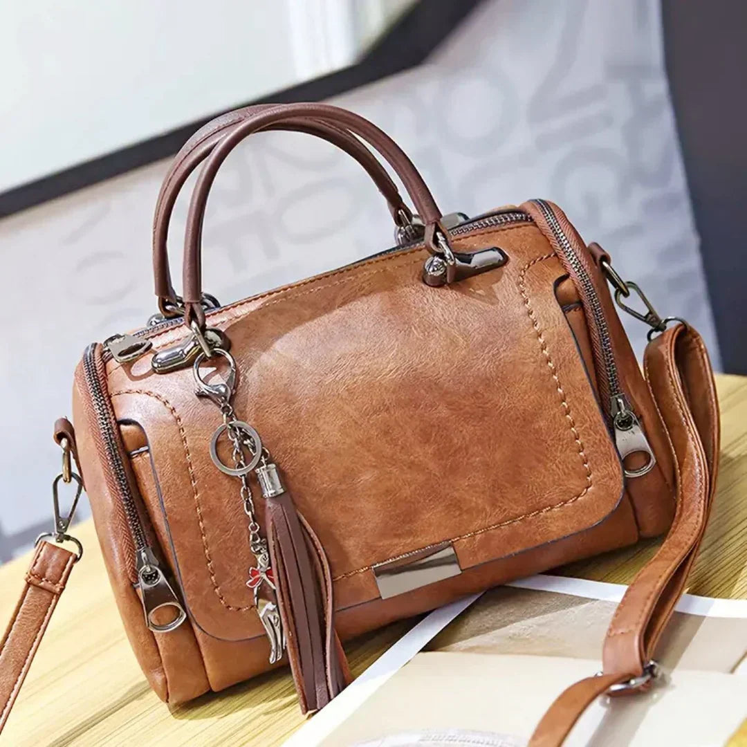 Davy | Women's Crossbody Satchel with Tassel Charm