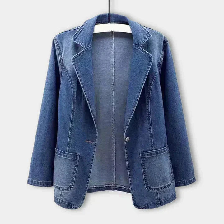 Women's Effortless Denim Blazer with Pockets