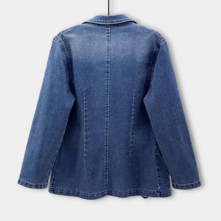 Women's Effortless Denim Blazer with Pockets