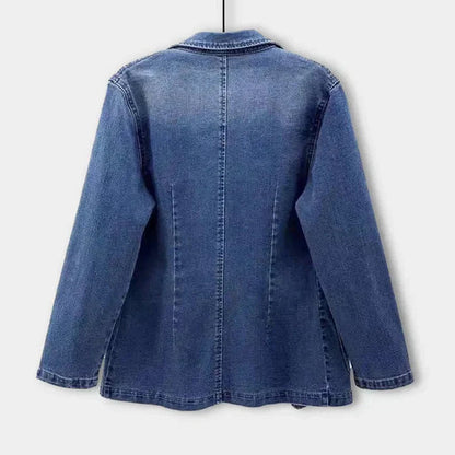 Women's Effortless Denim Blazer with Pockets