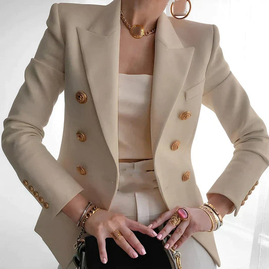 Women's Fitted Double-Breasted Jacket