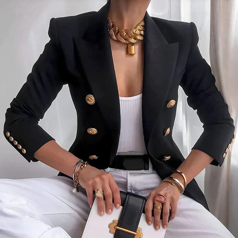 Women's Fitted Double-Breasted Jacket