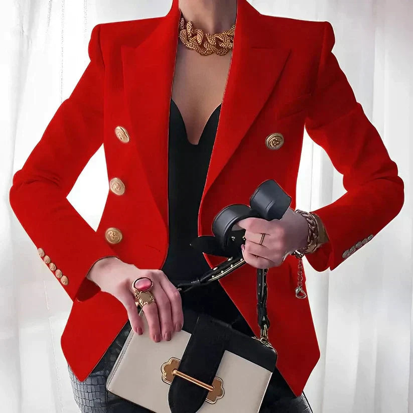 Women's Fitted Double-Breasted Jacket
