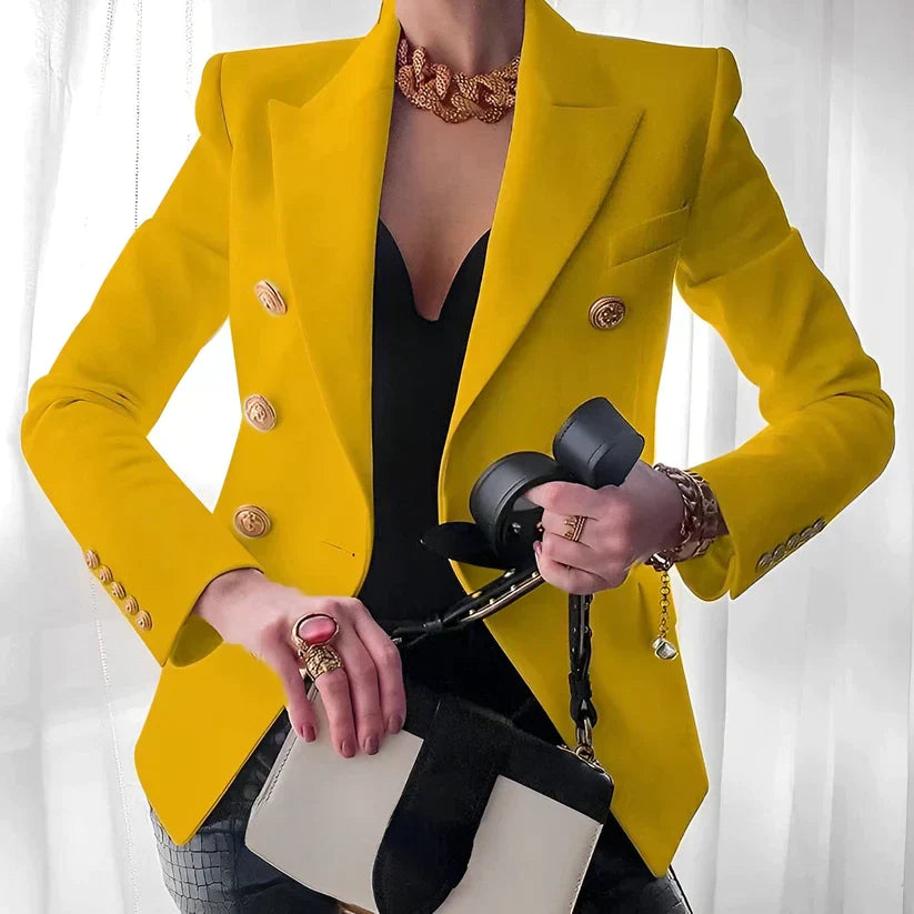 Women's Fitted Double-Breasted Jacket