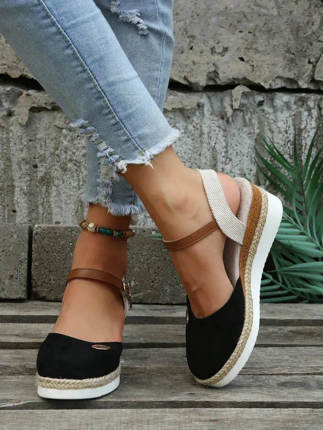 Supportive Espadrille Wedge Sandals