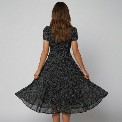 Women's Floral V-Neck Midi Dress