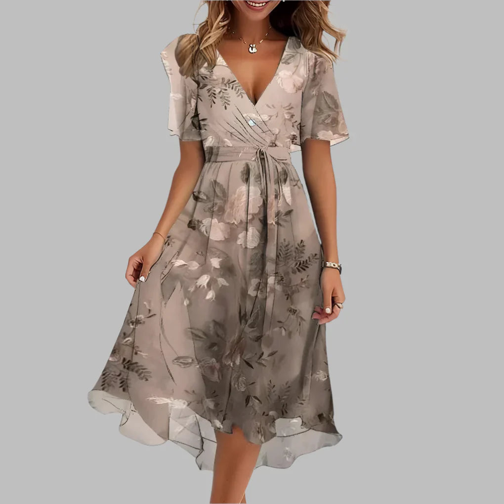 Women's Floral Print Midi Dress