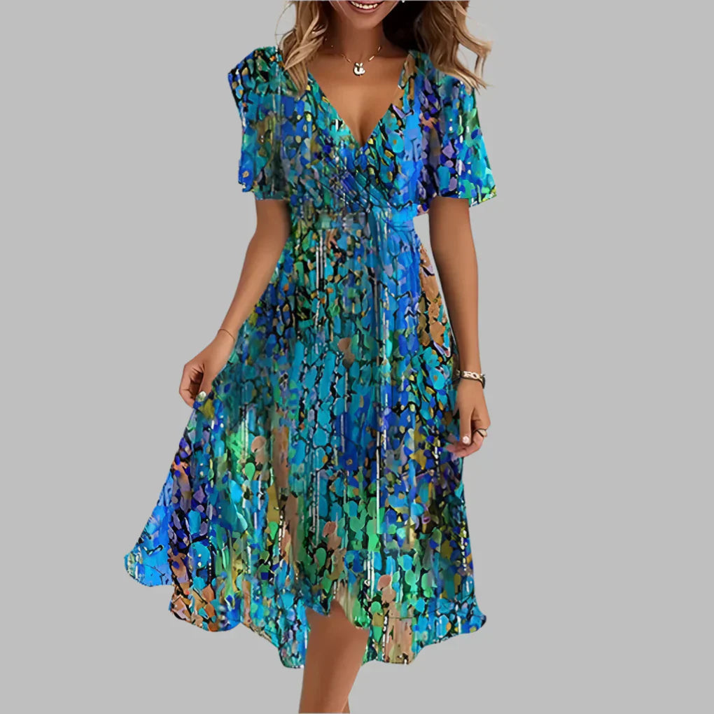 Women's Floral Print Midi Dress
