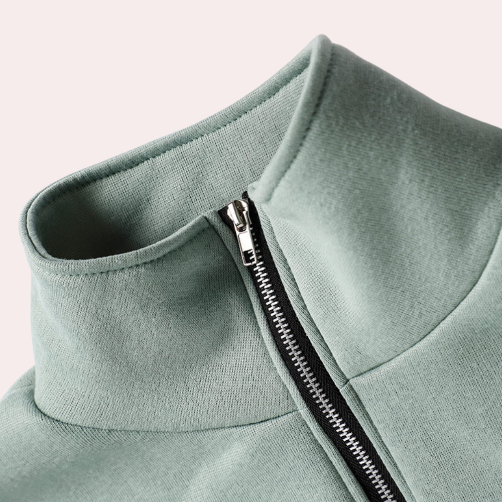 Women's Cozy Half-Zip Sweatshirt and Jogger Set