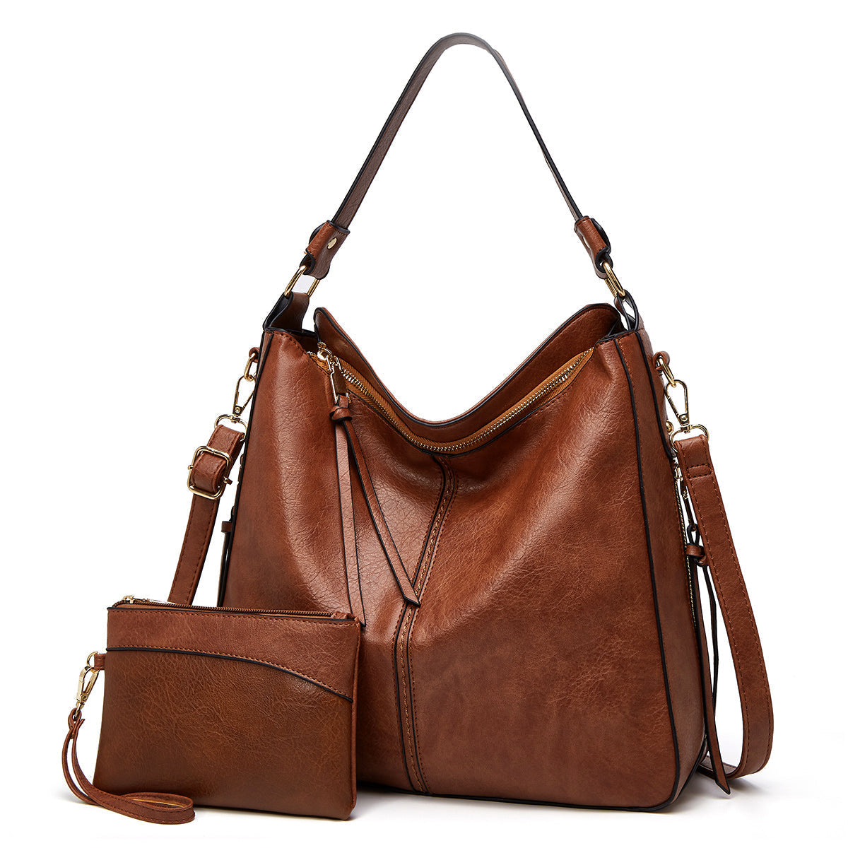 Davy | Women's Hobo Shoulder Bag with Zipper Accent