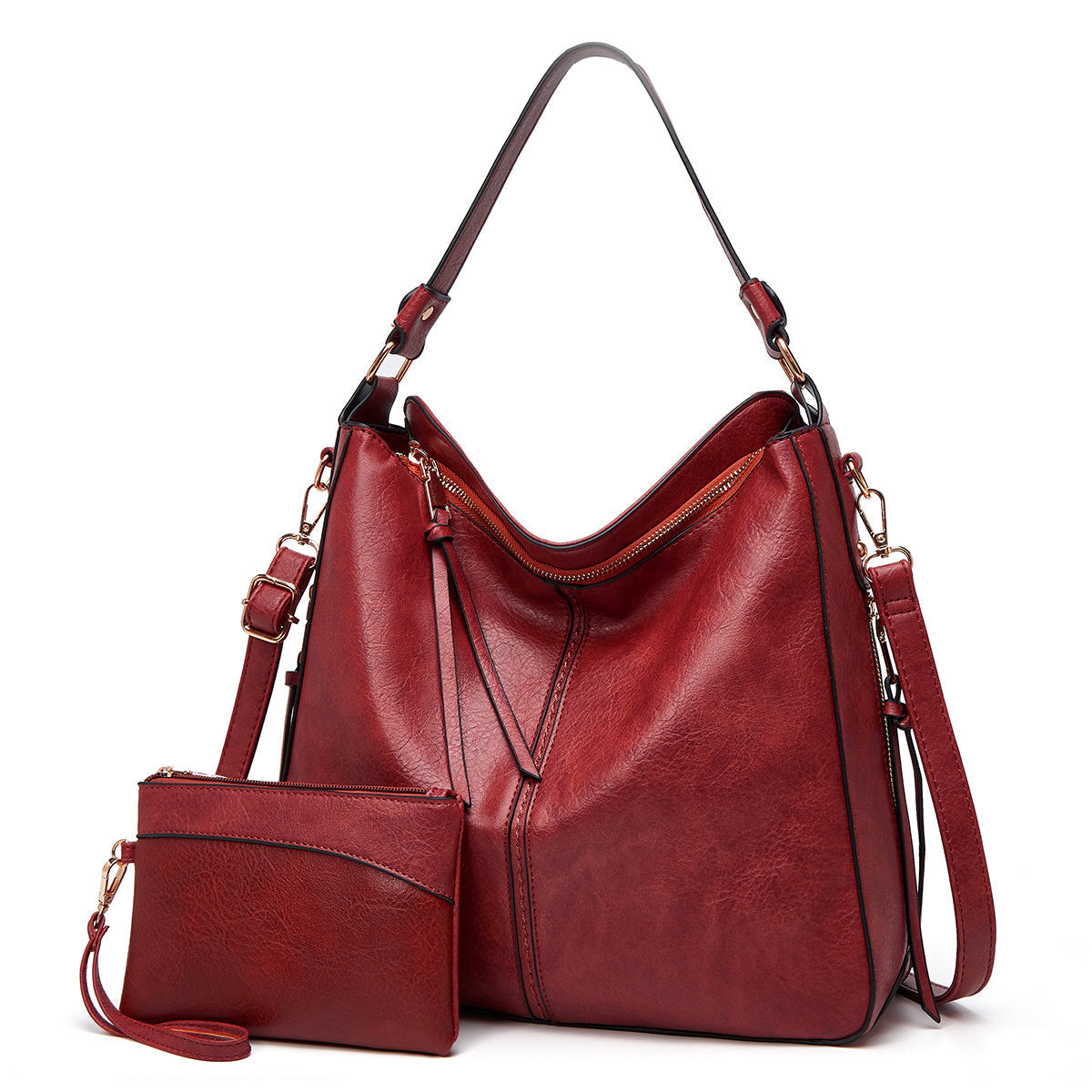 Davy | Women's Hobo Shoulder Bag with Zipper Accent