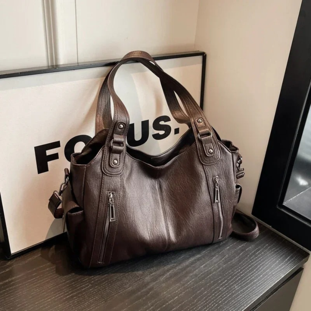 Davy | Women's Hobo Shoulder Bag with Zipper Pockets