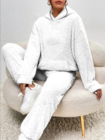 Plush Hooded Loungewear Set