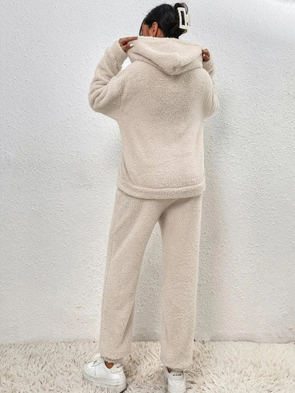Plush Hooded Loungewear Set