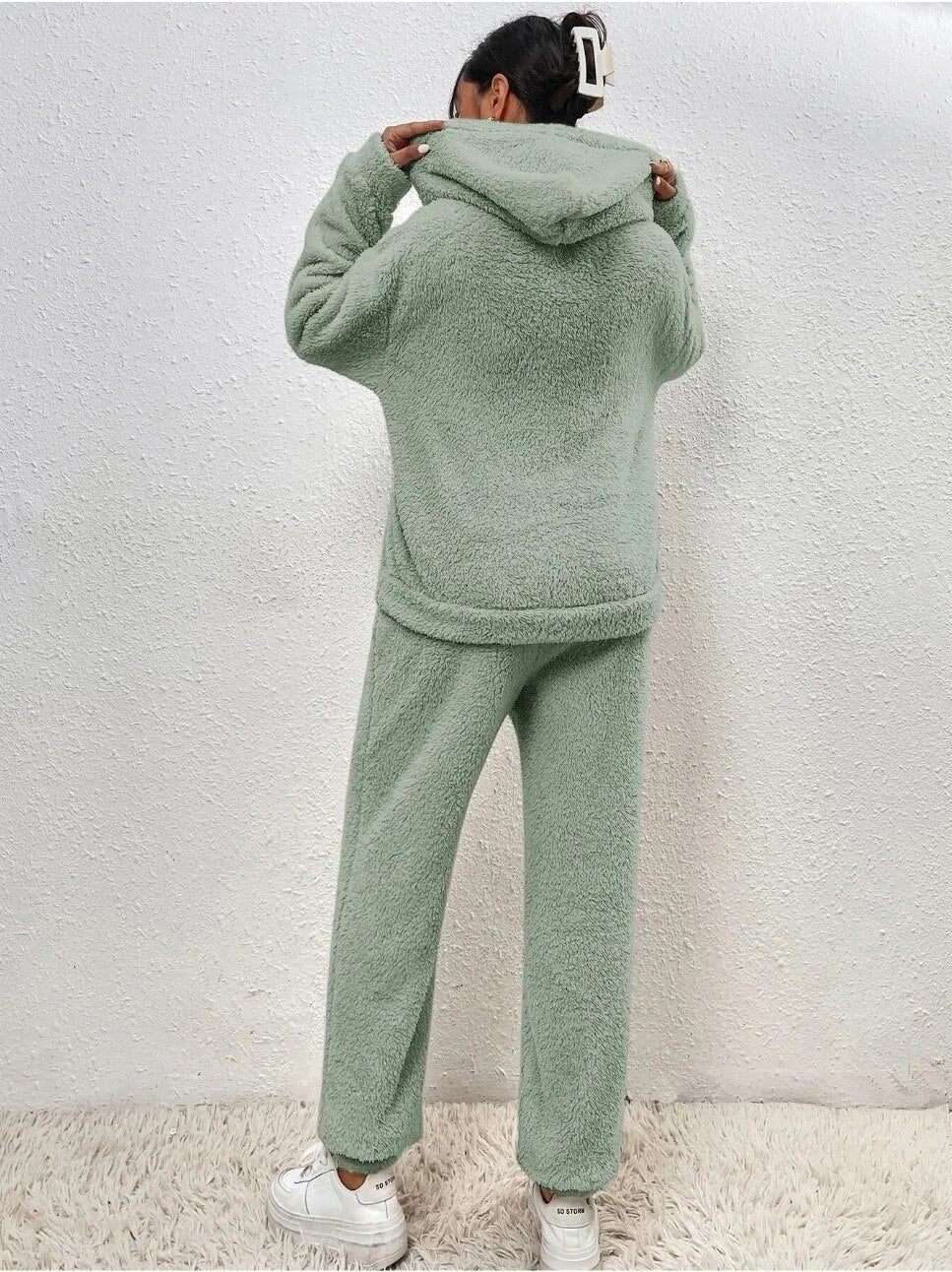 Plush Hooded Loungewear Set