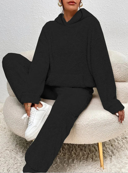 Plush Hooded Loungewear Set
