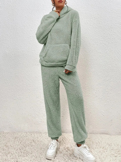 Plush Hooded Loungewear Set