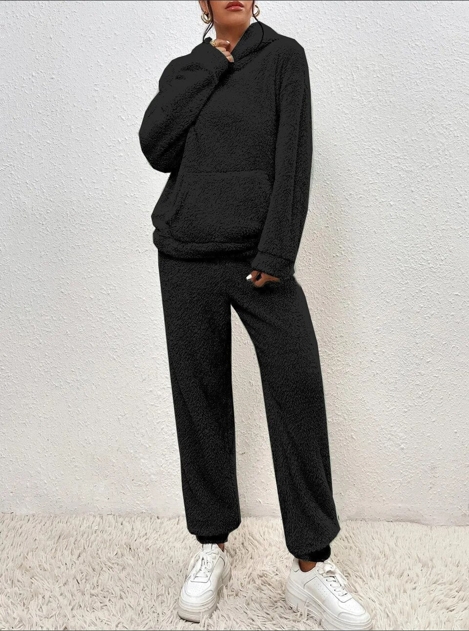 Plush Hooded Loungewear Set