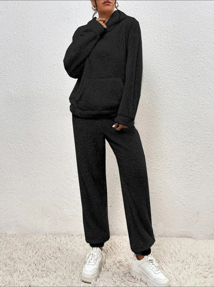 Plush Hooded Loungewear Set