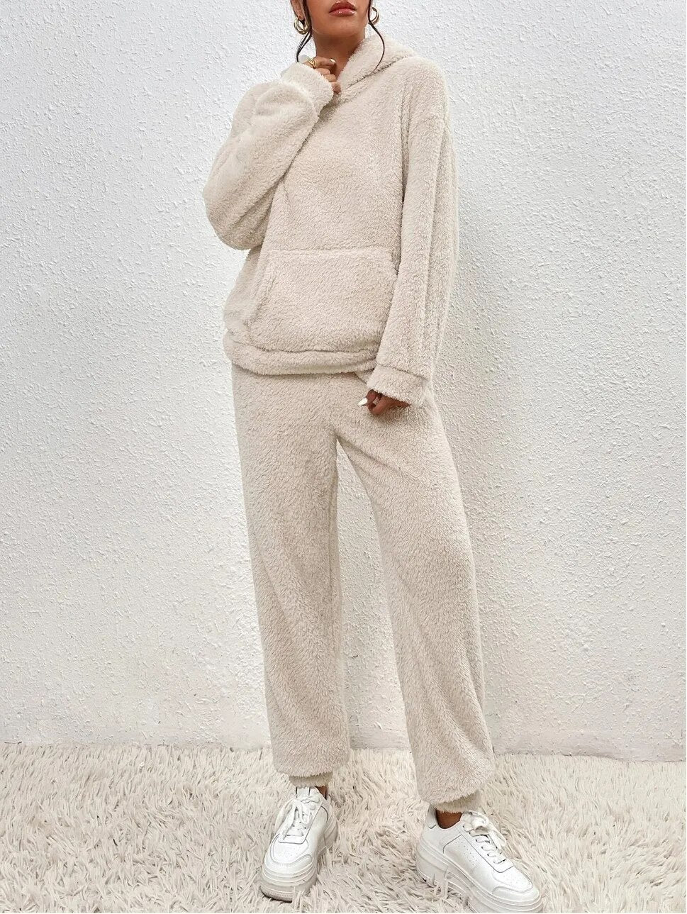 Plush Hooded Loungewear Set