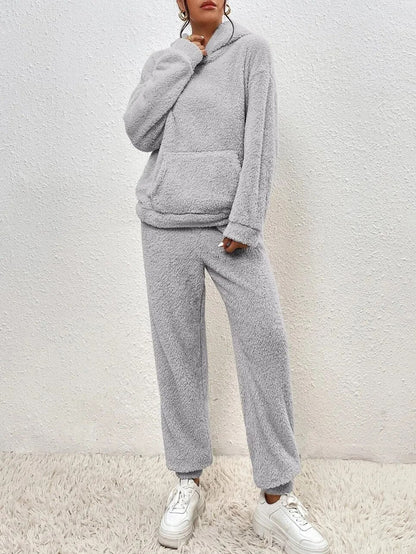 Plush Hooded Loungewear Set